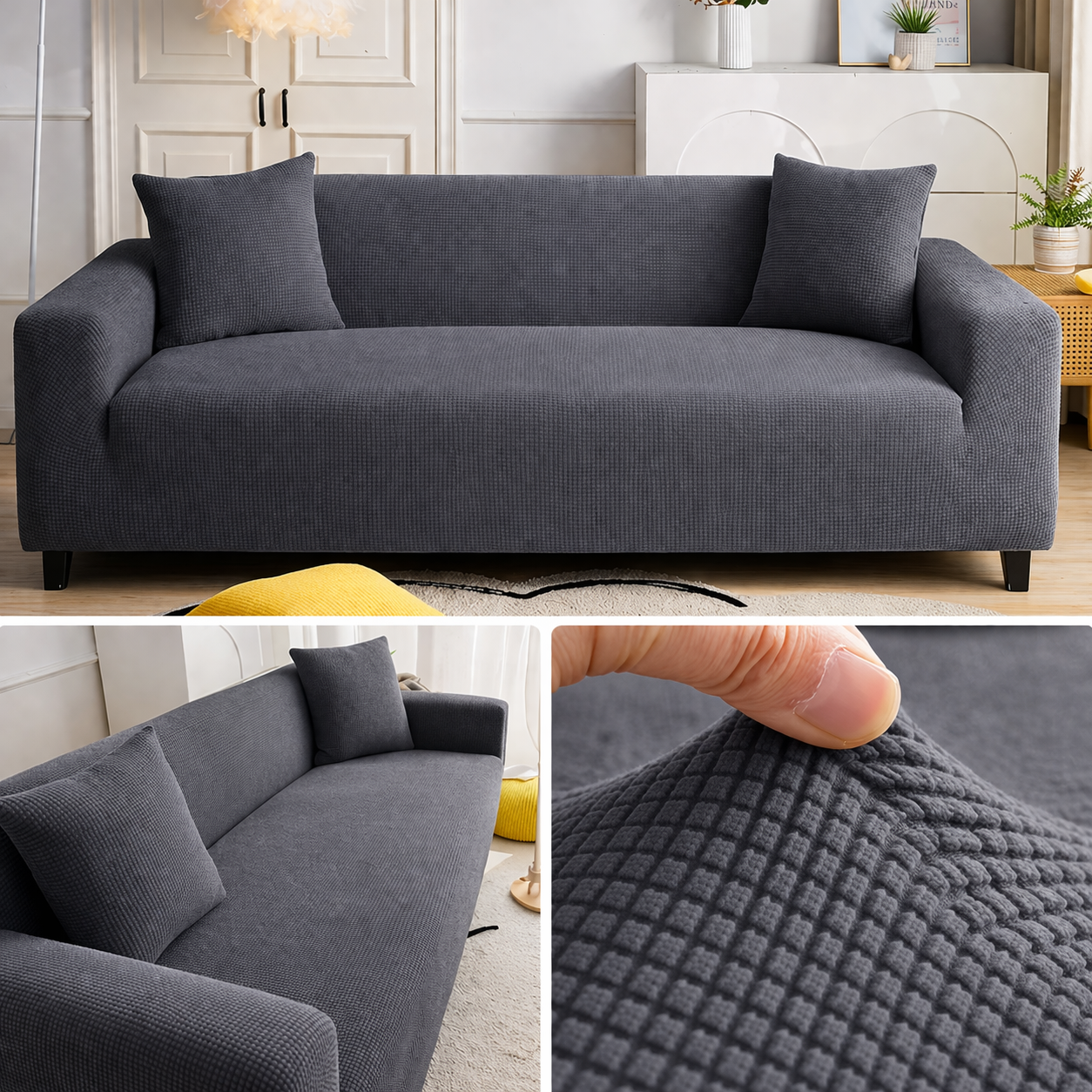 Capa Sofá Retrátil Semi Impermeável - Tecido Jacquard