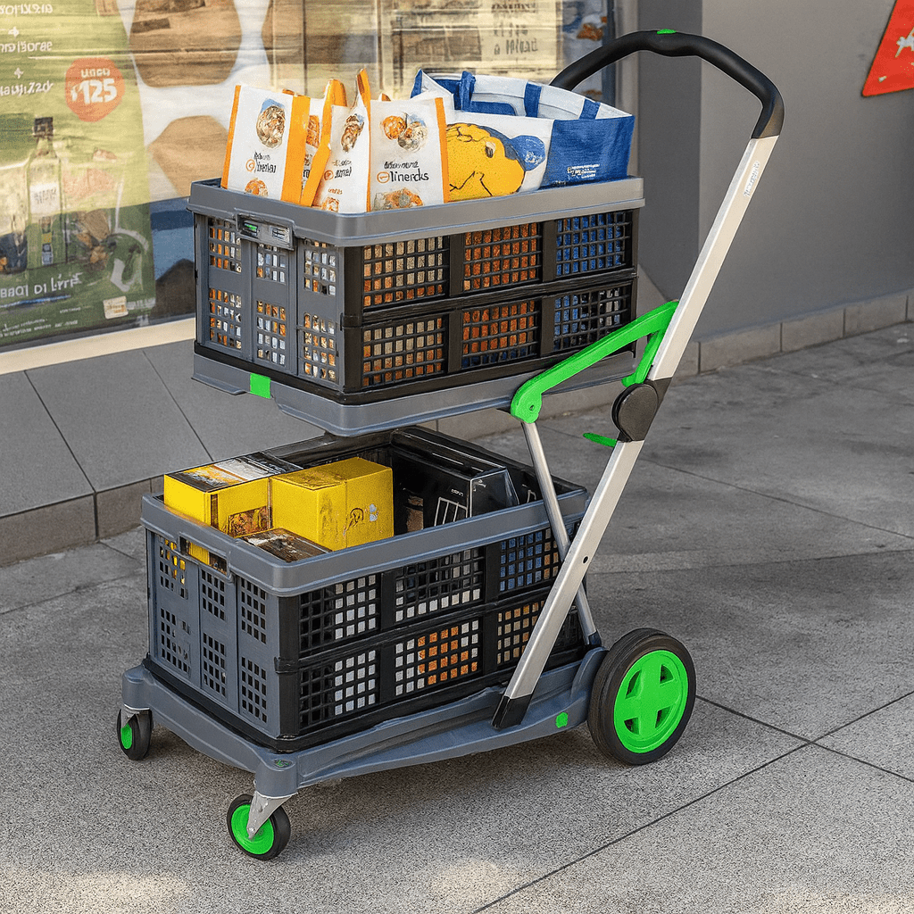 Carrinho de Compras Dobrável e Portátil