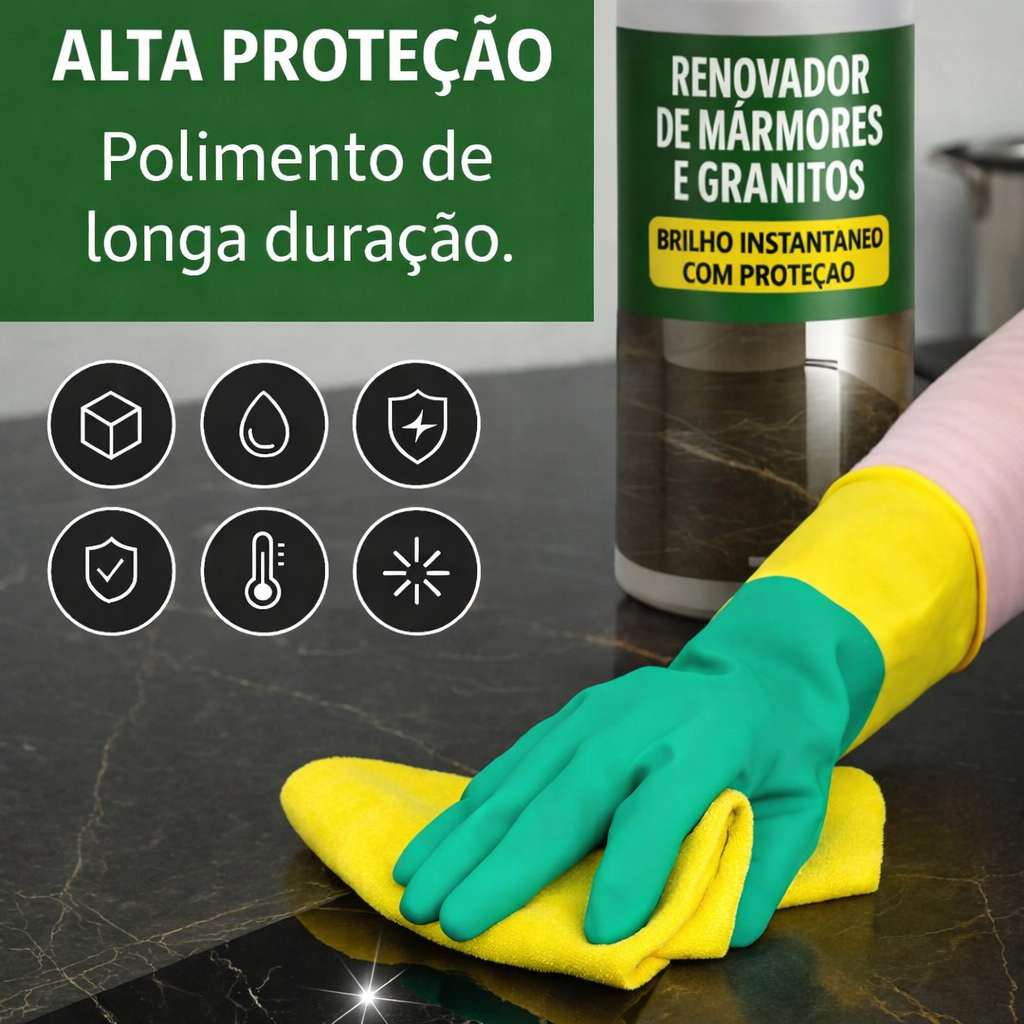 Kit Renovador e Protetor de Mármore Granito e Porcelanato